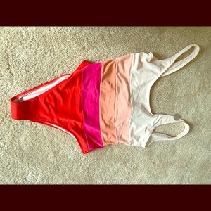 Forever 21 color block one piece